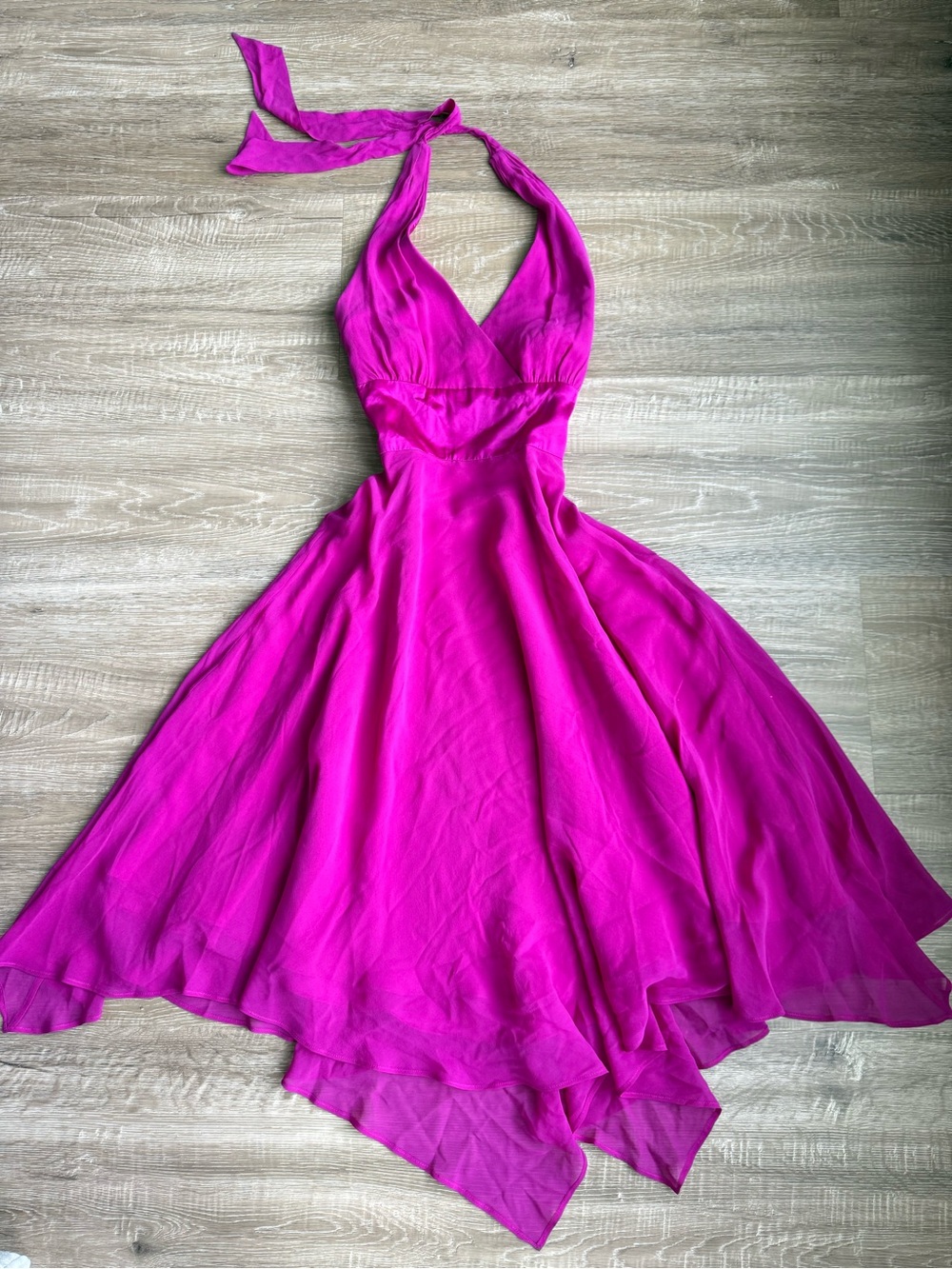Donna Ricco silk halter dress